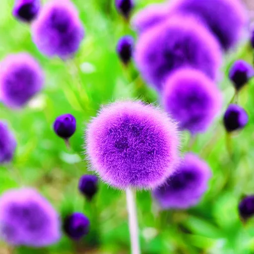 Image similar to photo of a fuzzy, black and purple flower