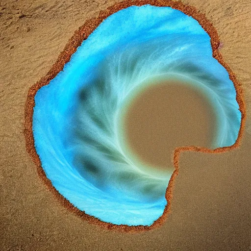 Prompt: fish vortex in a desert