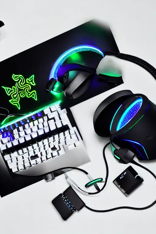 Image similar to razer gaming vodka, rgb lights, promotional photo