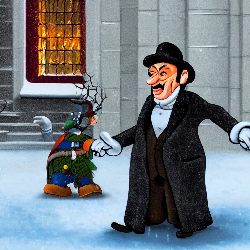 Image similar to mario draghi as scrooge, 4k photo, trending