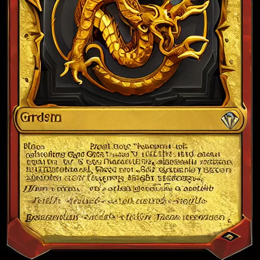 Image similar to golden dragon, bitcoin symbols, in the style of Greg Rutkowski, hearthstone artwork