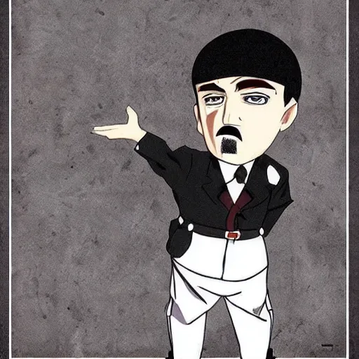 Image similar to hitler, anime art style