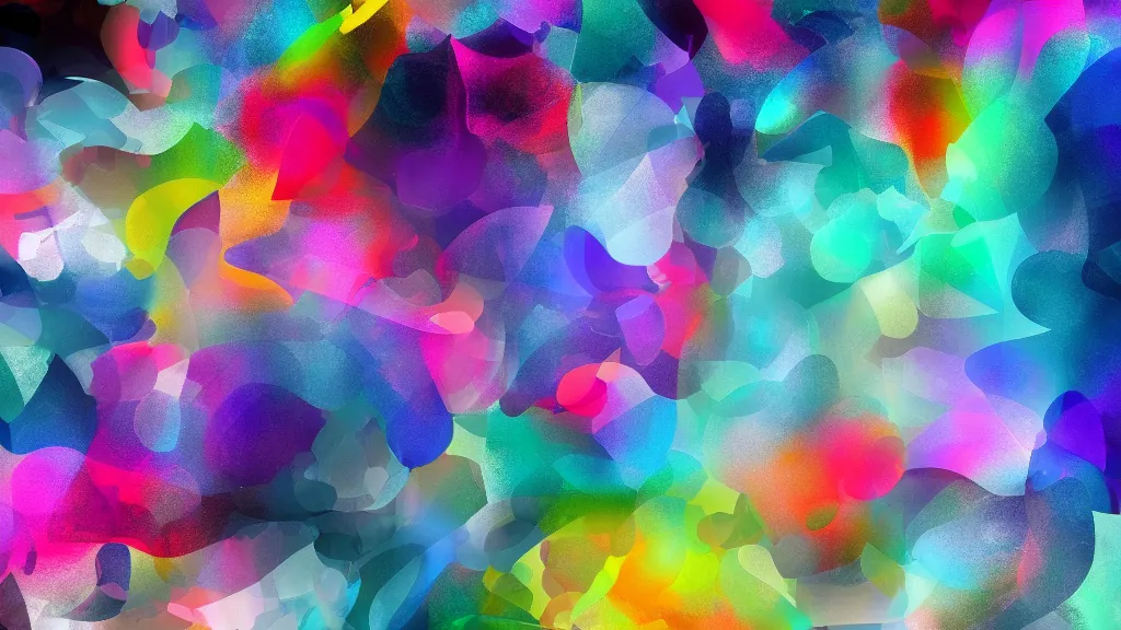 Image similar to surrealistic acrylic volumetric shapes, pastels colors, modern desktop wallpaper