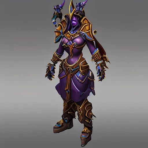 Image similar to heroes of the storm spotlight of cairne bloodhof, 3 d model, very detailed, 4k