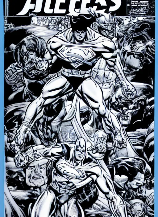 Prompt: 1 9 9 8 issue of jla cover depicting prometheus by ed mcguinness, masterpiece ink illustration,