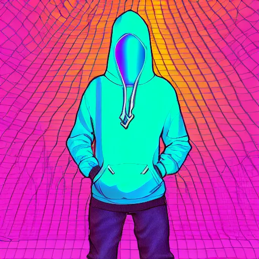 Image similar to python in hoodie, portrait, vaporwave, synthwave, neon, vector graphics, cinematic, volumetric lighting, f 8 aperture, cinematic eastman 5 3 8 4 film, photorealistic