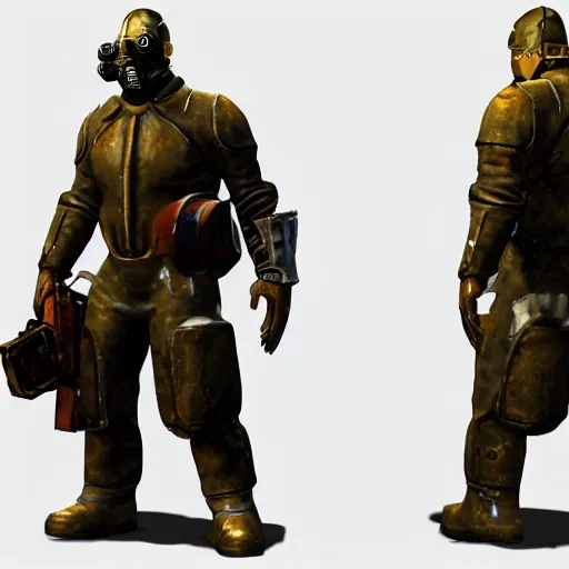 Image similar to fallout 4 character but rendered in n 6 4 graphics.