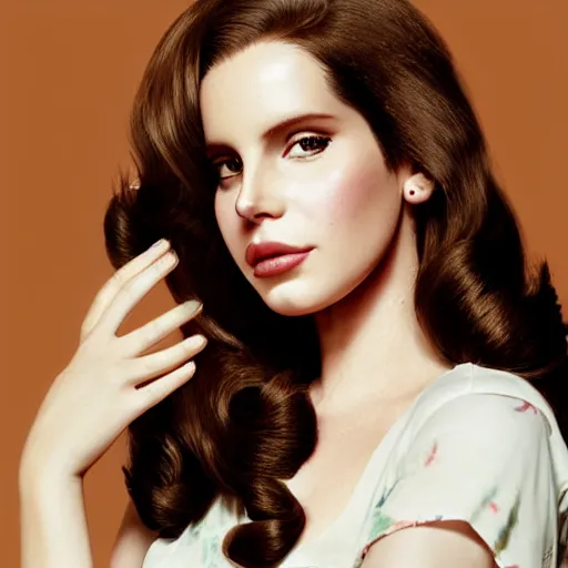 Image similar to Lana del rey in a hand cream commercial, photorealistic, detailed, studio