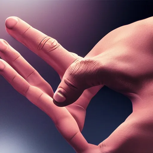 Image similar to photorealistic high detail illustration of a hand, subsurface scattering, 8 k, hdr