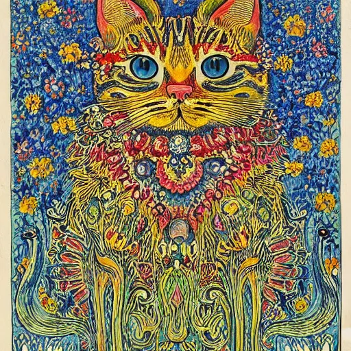 Prompt: Artwork (1920) by Louis Wain