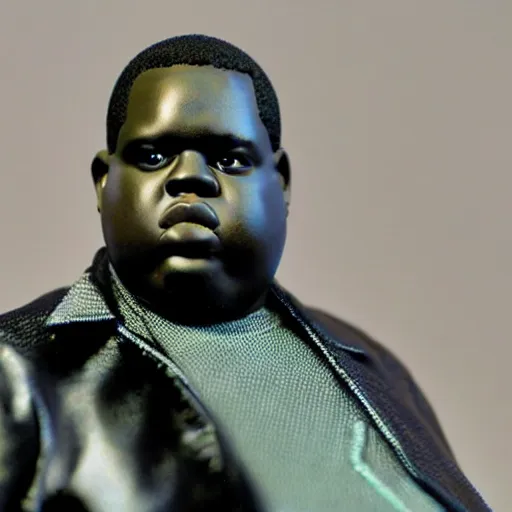 Image similar to photo of notorious big toy, macro photo,