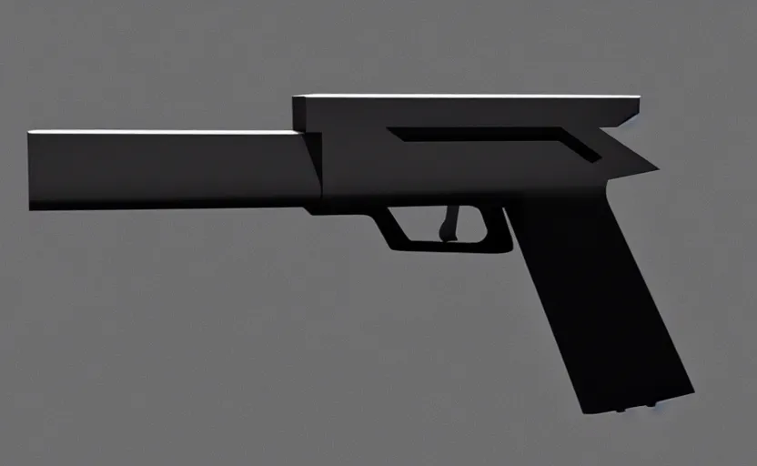 Image similar to minimalist gun inspired by Tesla, studio lighting, octane render