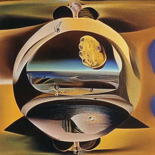 Prompt: planet earth, salvador dali