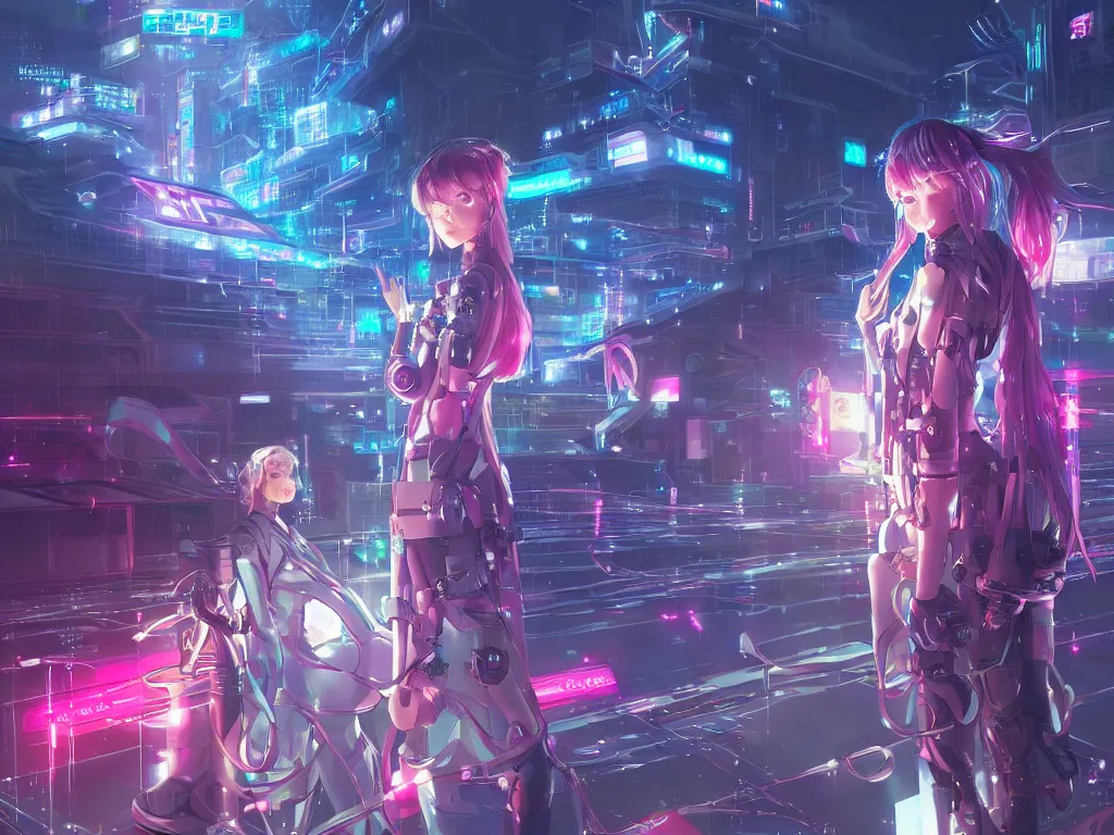 Prompt: full portrait anime visual of futuristic female cyber airforce, on neon light tokyo rainy rooftop, ssci - fi and fantasy, intricate and very beautiful, human structure, concept art, kyoto studio, sharp focus, anime fantasy illustration by rossdraws and magali villeneuve and liya nikorov and luxearte, frostine engine