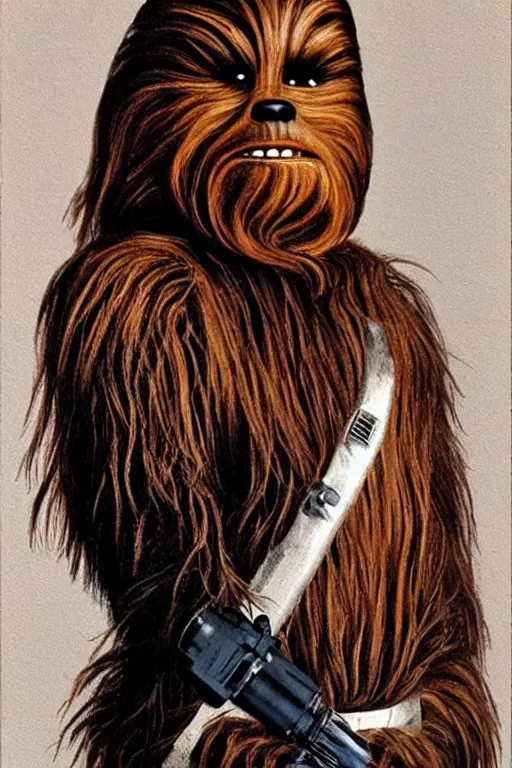 Prompt: Chewbacca painted by Caravaggio