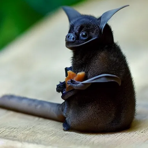 Image similar to an adorable chubby baby bat