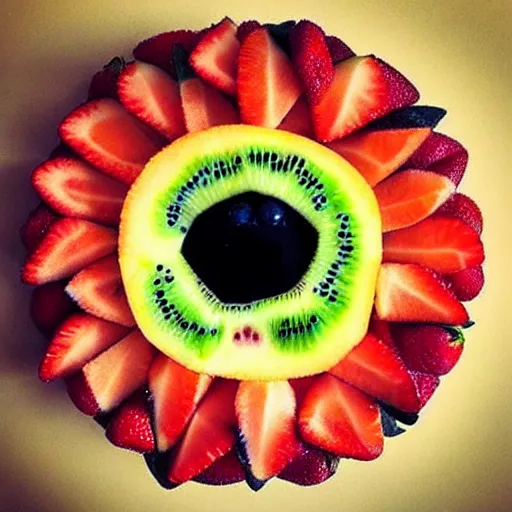 Image similar to “ fruit staring at you with cute eyes ”