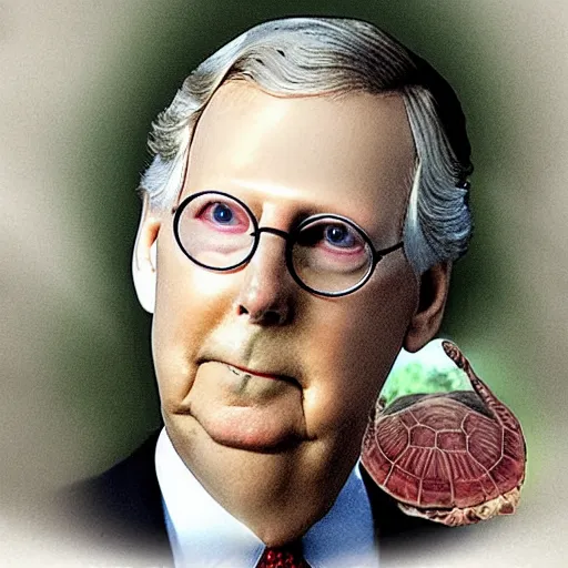 Prompt: mitch mcconnell as a turtle