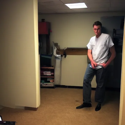 Prompt: Jerma985 in the backrooms