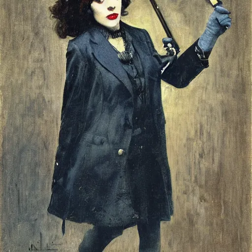 Image similar to female occult detective by alfred stevens