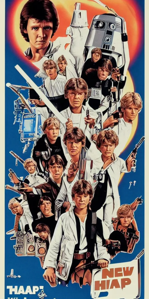 Prompt: variant of a new hope poster