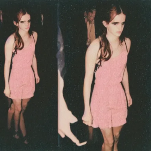 Image similar to color polaroid of emma watson clubbing full body by Tarkovsky