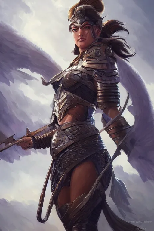 Image similar to amazon valkyrie athena, d & d, fantasy, portrait, highly detailed, headshot, digital painting, trending on artstation, concept art, sharp focus, illustration, art by artgerm and greg rutkowski and magali villeneuve