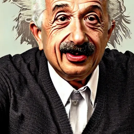 Prompt: Albert Einstein ahegao