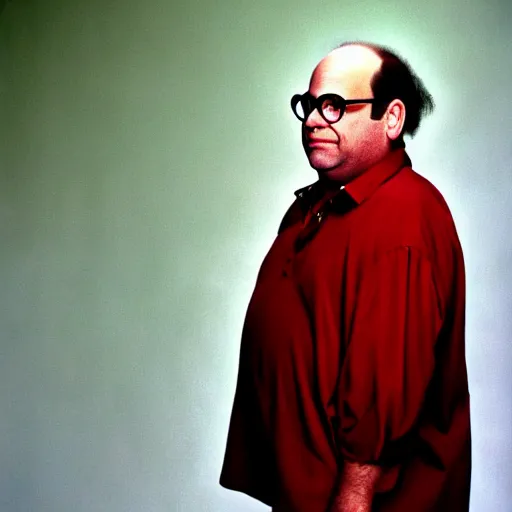 Image similar to colored photo of george costanza as in red communist clothing, 1 9 7 0 s, 3 5 mm film, by steve mccurry