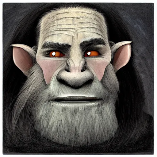 Image similar to A troll, portrait artwork by Grady Frederick , arstation,