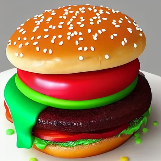 Image similar to a candy burger.