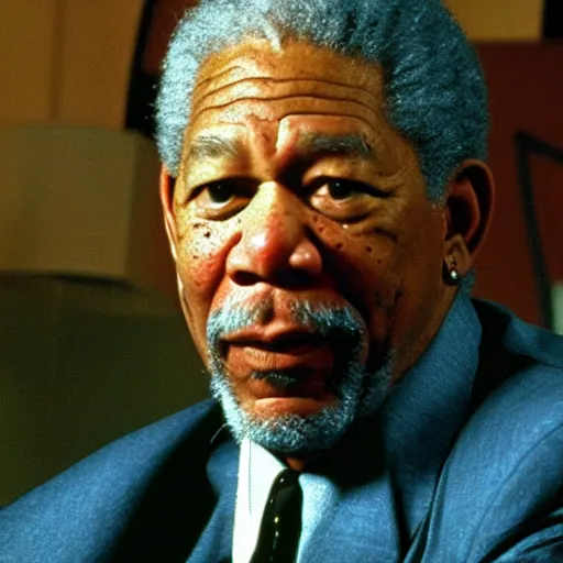 Prompt: morgan freeman in catch me if you can ( 2 0 0 2 )