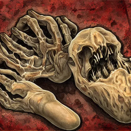 Prompt: a mangled corpse with floating organs gorey bloody trending on artstation 4 k detailed digital painting sharp high detail