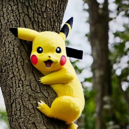 Image similar to photo of pikachu in a tree