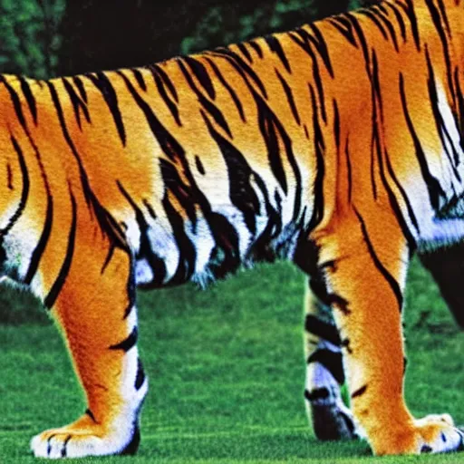 Prompt: photo of tiger dancing