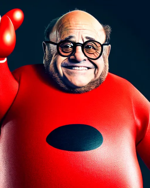 Prompt: Danny DeVito as Dr. Robotnik, cinematic, Dr. Eggman studio light, 8K