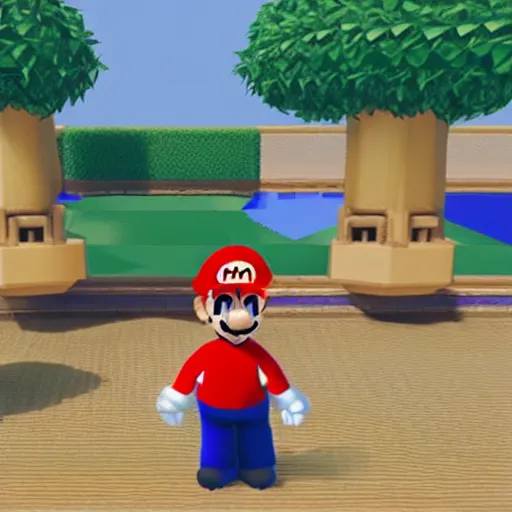 Prompt: donald trump in Super mario 64, realistic