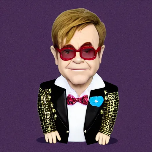 Prompt: Elton John as a Funko Pop
