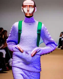 Image similar to hyperrealistic and heavy detailed balenciaga runway show of rick an morty , Leica SL2 50mm, vivid color, high quality, high textured