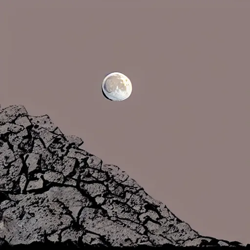 Image similar to the moon as seen by prehistoric people