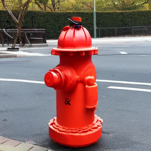 Image similar to a fire hydrant made of croissant