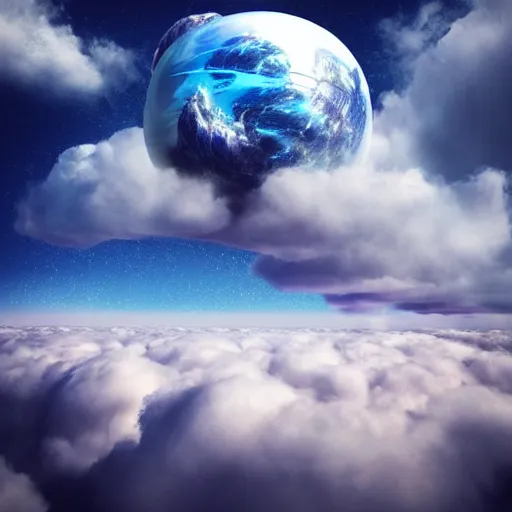 Prompt: “futuristic fantasy dreamworld in the clouds, art station, award winning”