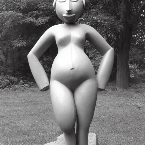 Image similar to Kaitlyn Michelle Siragusa, better known as Amouranth, full body sculpture, african fertility sculpture, 1930s sculpture