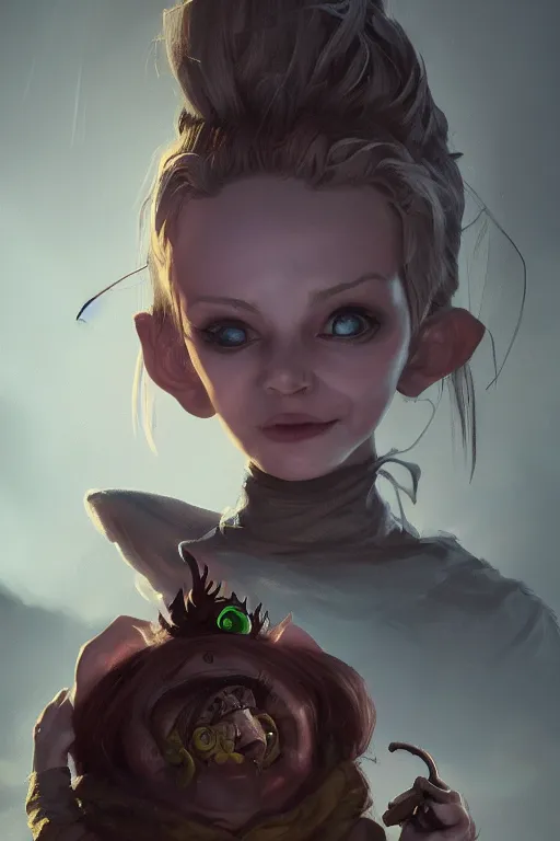 Prompt: portrait, Evil little gnome fairy , one face, dramatic lighting, cinematic, establishing shot, extremly high detail, photo realistic, cinematic lighting, post processed, concept art, artstation, matte painting, style by eddie mendoza, raphael lacoste, alex ross