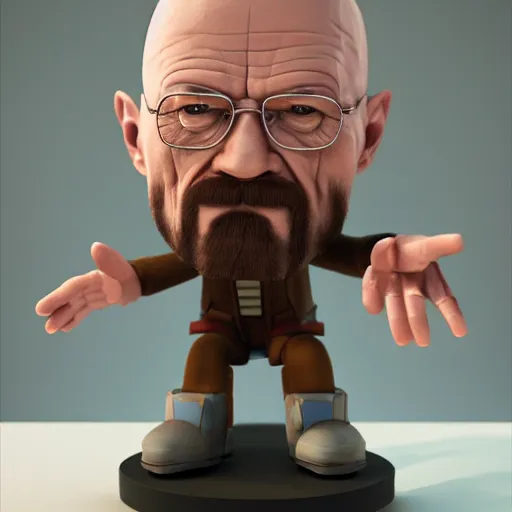 Image similar to Walter White as a vinyl figure, octane render, unreal engine, 8K, artstation, 3D rendering,