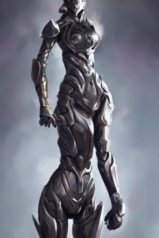 Image similar to full body girl metal armor dynamic poses painting trending on artstation
