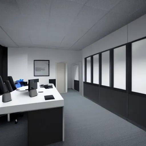 Image similar to a dark security office ( photo - realistic )