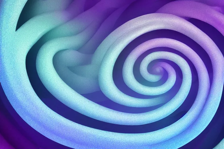 Image similar to iridescent periwinkle spiral - bubble logo artstation