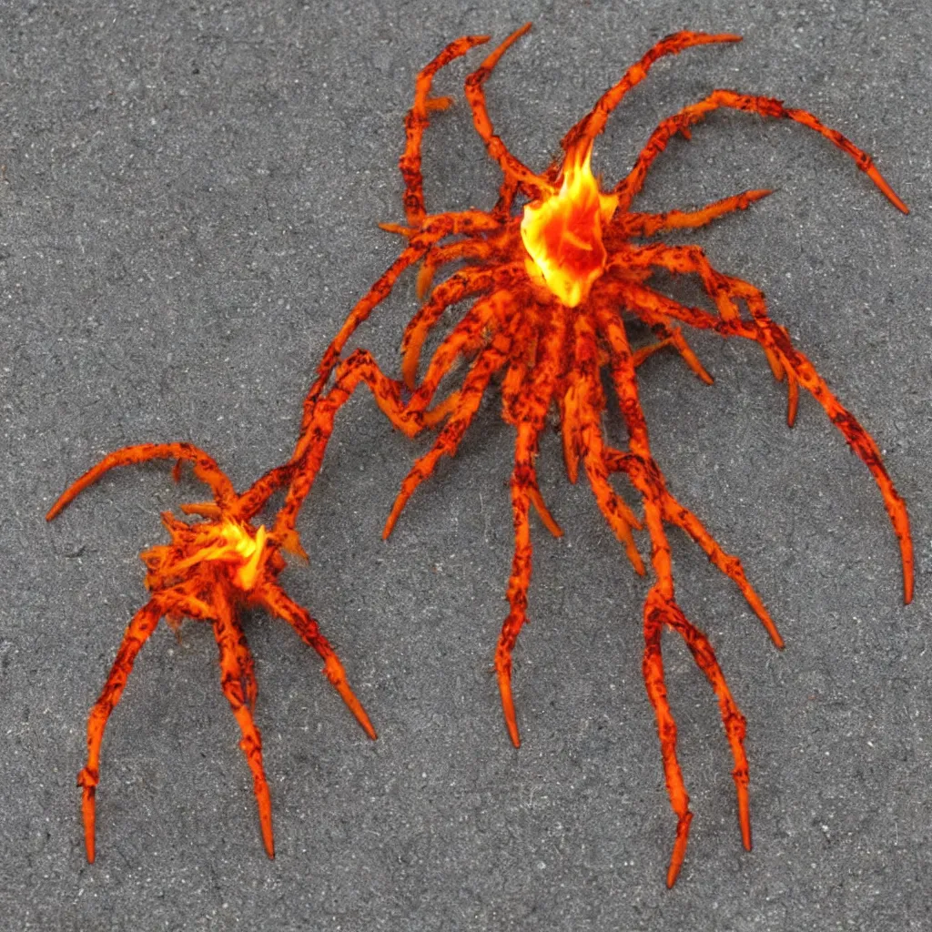 Image similar to flame spider