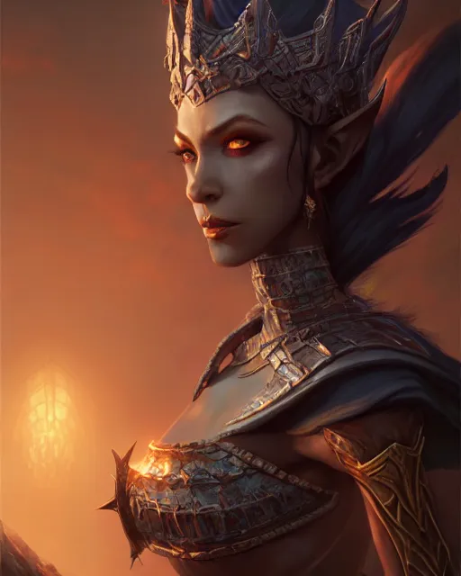 Image similar to dark elf princess, highly detailed, d & d, fantasy, highly detailed, digital painting, trending on artstation, concept art, sharp focus, illustration, global illumination, shaded, art by artgerm and greg rutkowski and fuji choko and viktoria gavrilenko and hoang lap